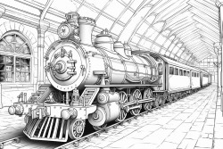 steampunk train station
