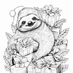 sloth christmas shopping
