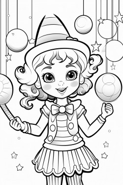 crea un mono para colorear que tenga las lneas del contorno punteadas