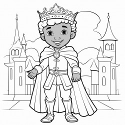 african american king or prince  in a fairytale