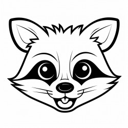 happy raccoon face