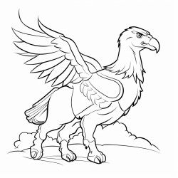 cartoon eagle on horse
