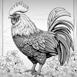 rooster crowing