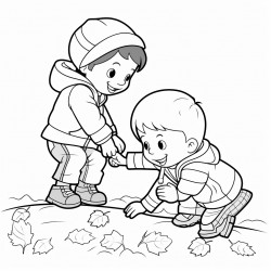 kid helping another kid up from a fall