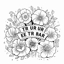 coloring page that features the quote you are stronger than you think and flowers