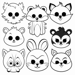 simple coloring pages for kids animals