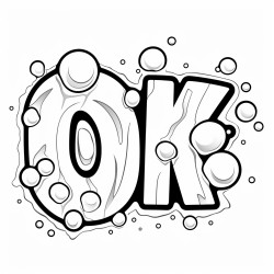 bubble letters that say okikz