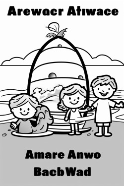 draw a friendly avocado family at the beach with one avocado surfing on a wave while another builds a sandcastle