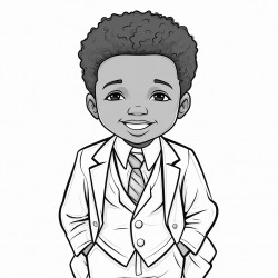 african american toddler boy in a suit