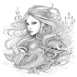 a mermaid and a sea witch