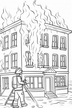 help firefighters extinguish flames in hamburg after a raid