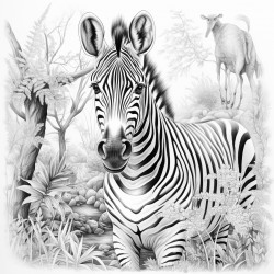 a zebra in the forest