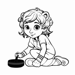 girl cheetah curling