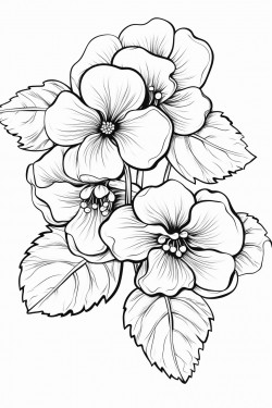african violets flowers white background
