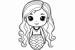 mermaid facing away
