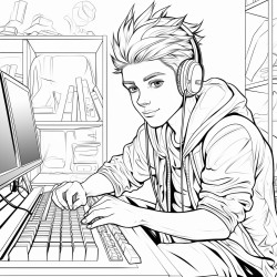 laptop keyboard mouse boy