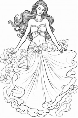 art nouveau style authentic hawaiian hula dancer