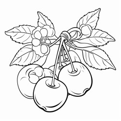 cherries with a bow