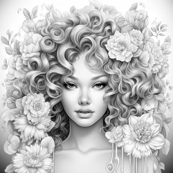 person with curly beautiful hair