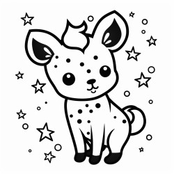 a sparkling constellation shaped like a cute animal or object