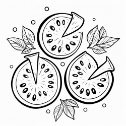 watermelon   coloring book for kids no color no shading