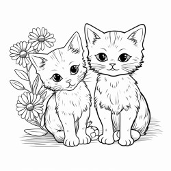 cats eat flowers