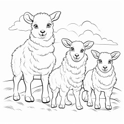 family cubs of sheep