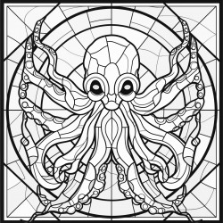 stained glass octopus