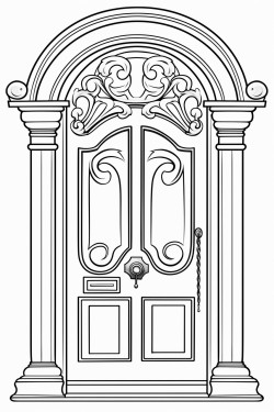 art neuveau door