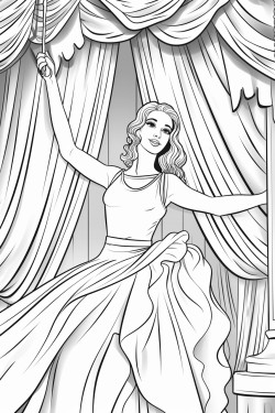 girl performing a musical theatre performance on a stage