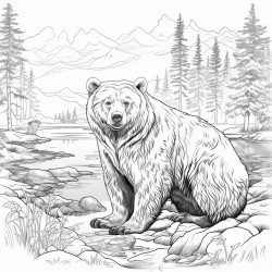 bear at the river