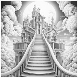 swirling stairs to the clouds