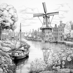 flower field in amsterdam