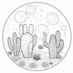 cactus canabis ocean galaxy