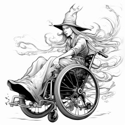 wheelchair witch broom race