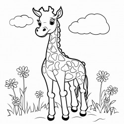 a giraffe in the garden