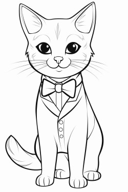a cute tuxedo cat