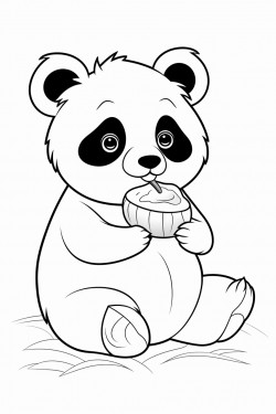 panda eats apples