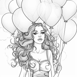 women with balloons