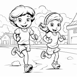 kids doing a running activity