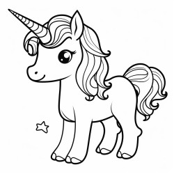 a cute horseunicorn