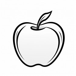 a single large apple with a smooth surface rounded shape and a prominent stem at the top