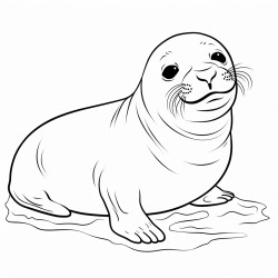 a cute icelandic crabeater seal