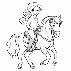 a girl riding a horse