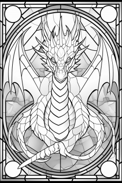 stained glass dragon