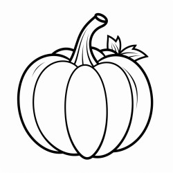 simple pumpkin with a stem