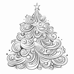 christmas tree with a few decorations