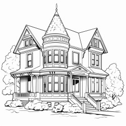 a tall elegant victorian house