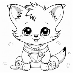 sweet baby furry in a diaper