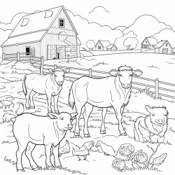 farm animals in a paddock